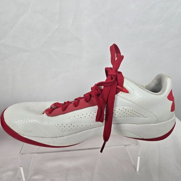 Under Armour Athletic Shoe Men's Size 12.5 White Red # 1238492-103 Micro G - Picture 10 of 15
